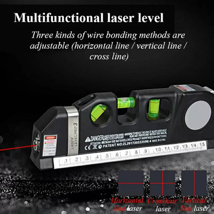 Niveau Laser 4en1 Fixit Level pro 3 Outil de musure Polyvalent Ruban De 8 Pieds تنزوت