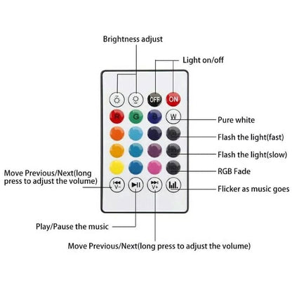 Ampoule Bluetooth Avec Haut-Parleur Rgb Télécommande SansFil - تنزوت