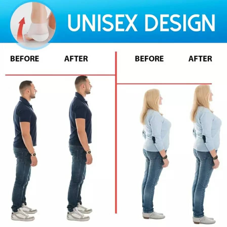 Talon en silicone pour augmenter la hauteur – Unisexe تنزوت