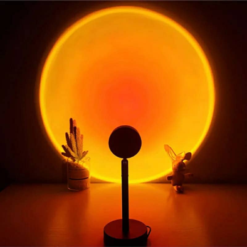 Projecteur de coucher de soleil rotatif à 180 ° USB décoration murale - تنزوت