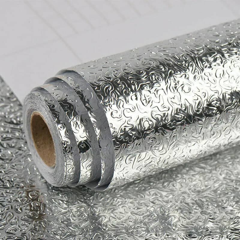 Autocollant d'aluminium auto-adhésif 5M Anti-l'huile pour cuisine تنزوت