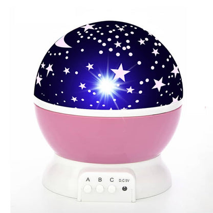 Projecteur LED rotatif produisant l’image d’un ciel étoilé, idéal pour la chambre d’un enfant - تنزوت