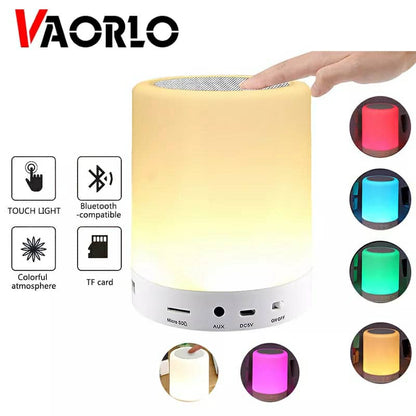 Haut-parleur Bluetooth + veilleuse tactile LED colorée /AUX / TF CART/USB - تنزوت