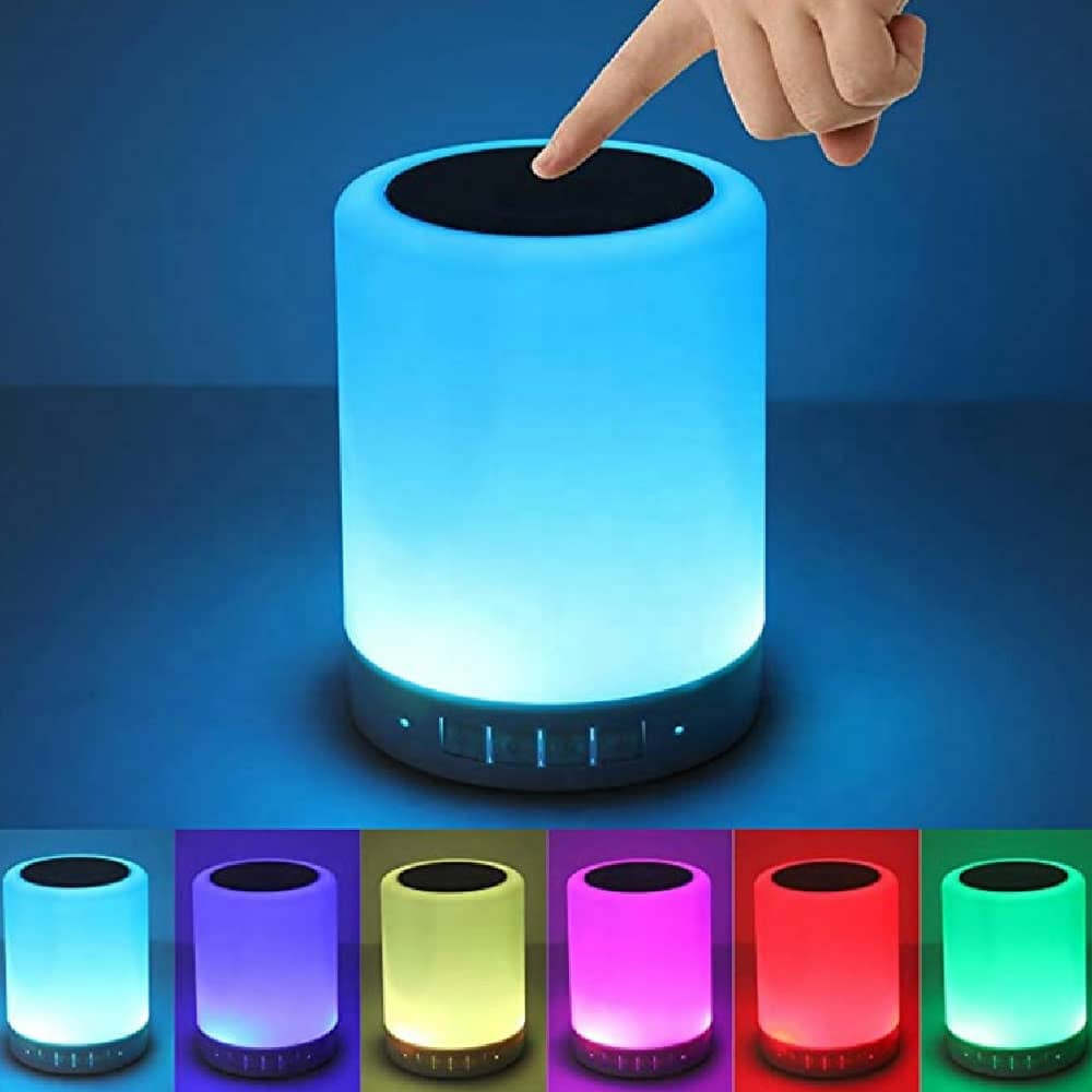 Haut-parleur Bluetooth + veilleuse tactile LED colorée /AUX / TF CART/USB - تنزوت