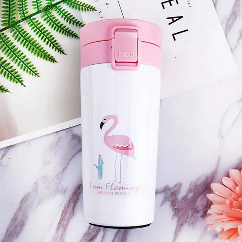 Flamingo Thermos pour tasses à café de 380ML en acier inoxydable تنزوت