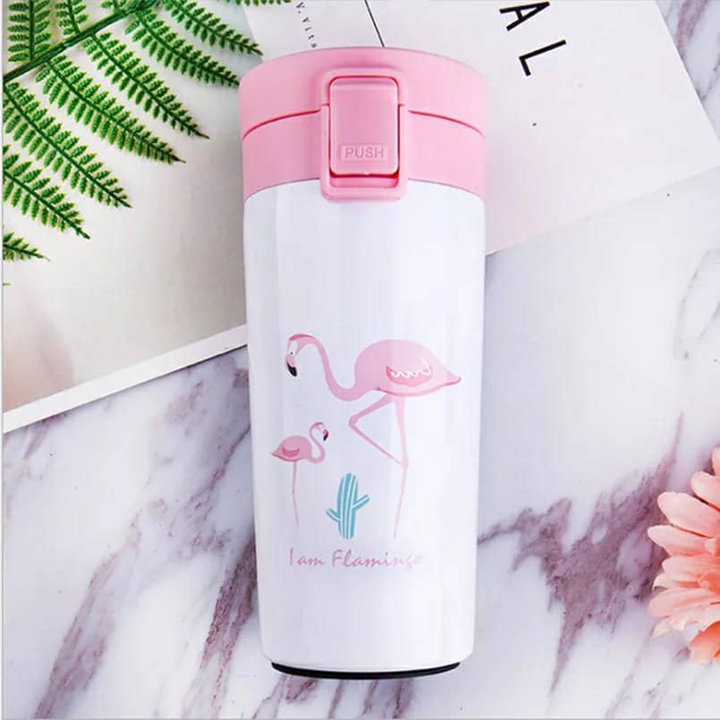 Flamingo Thermos pour tasses à café de 380ML en acier inoxydable تنزوت