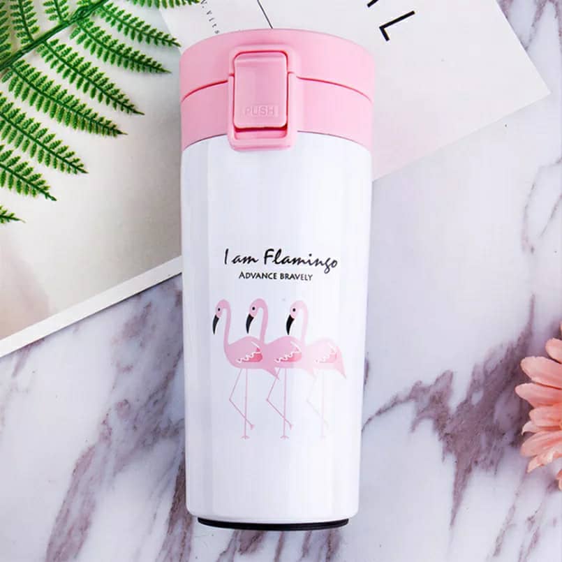 Flamingo Thermos pour tasses à café de 380ML en acier inoxydable تنزوت