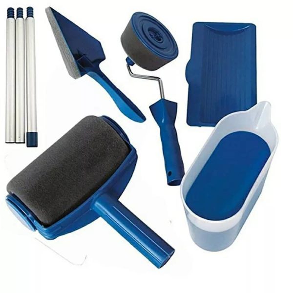 Set of 8 multifunctional wall paint roller tools by تنزوت, includes various rollers for home painting projects.