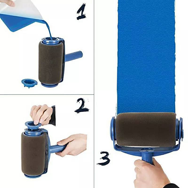 Set of 8 multifunctional wall paint roller tools by تنزوت, includes various rollers for home painting projects.