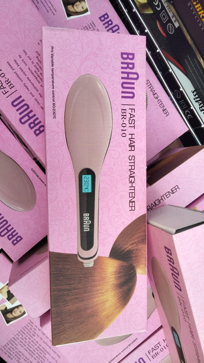 Braun Brosse à cheveux en céramique avec écran LCD chauffage numérique