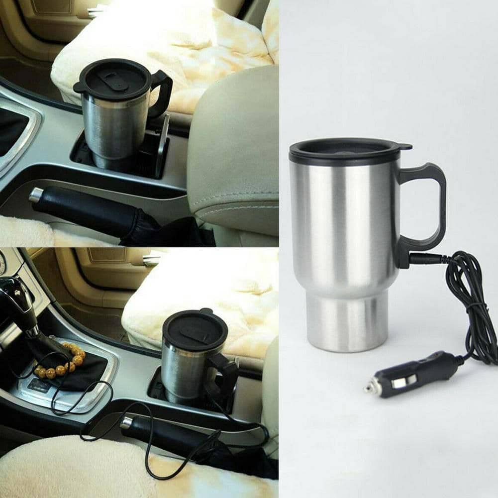Thermos electrique chauffant pour voiture avec prise Allume Cigare Chauffe Eau,Thé,Café - تنزوت