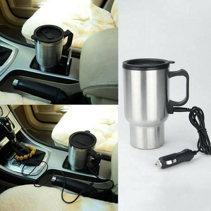 Thermos electrique chauffant pour voiture avec prise Allume Cigare Chauffe Eau,Thé,Café - تنزوت