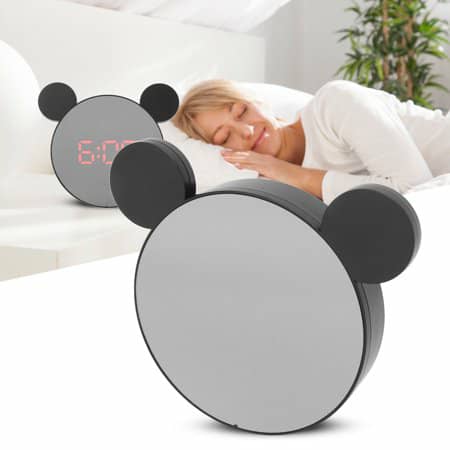Réveil miroir numérique intelligent en forme mickey mouse - تنزوت