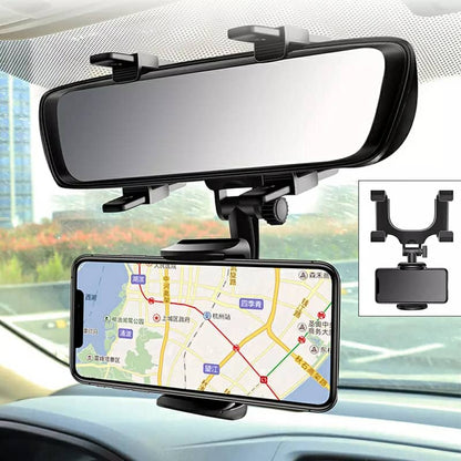 Support smartphone réglable pour rétroviseur de voiture 360 degrés - تنزوت