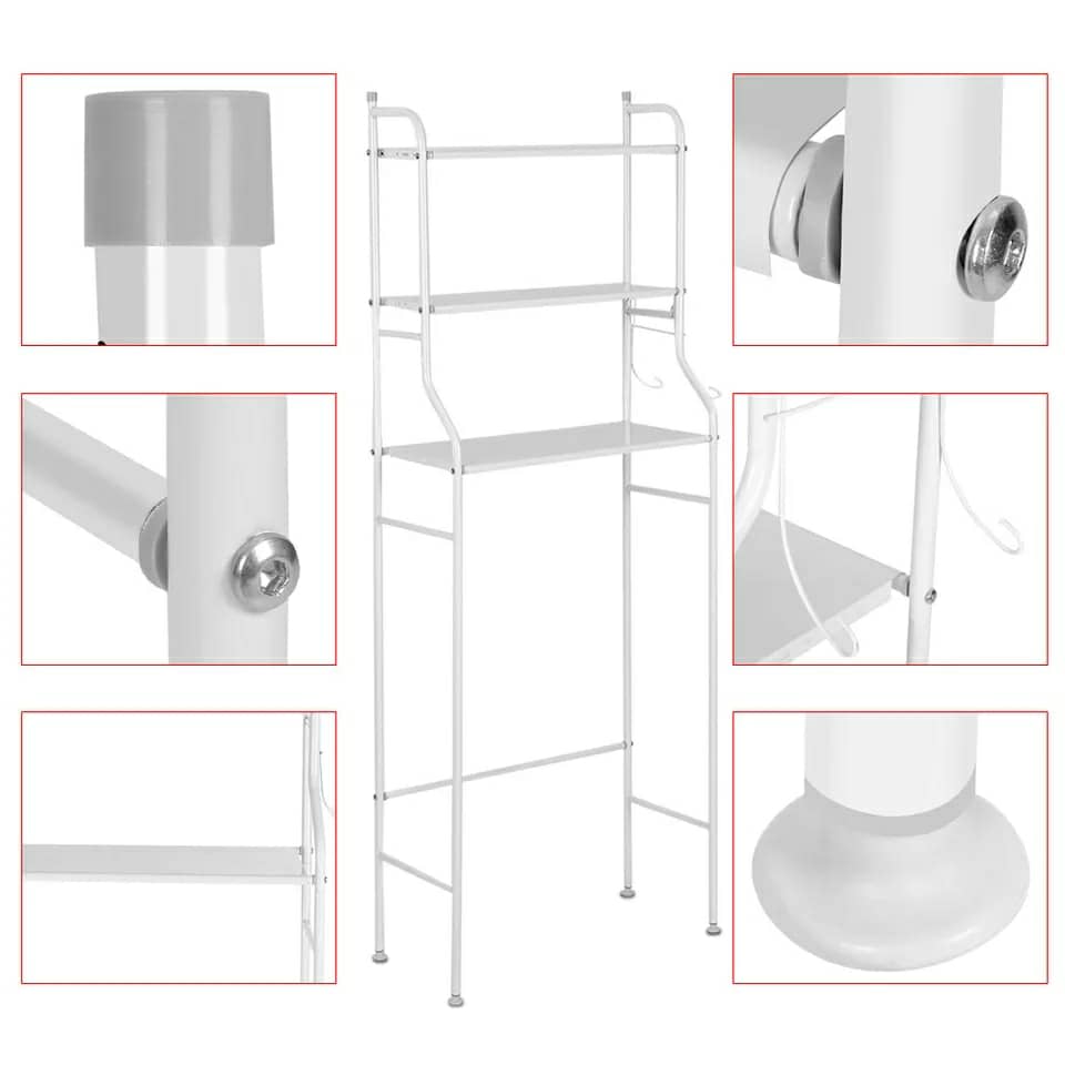 support de rangement en acier inoxydable pour salle de bain WC تنزوت