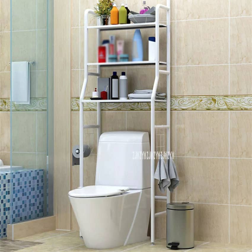 support de rangement en acier inoxydable pour salle de bain WC تنزوت