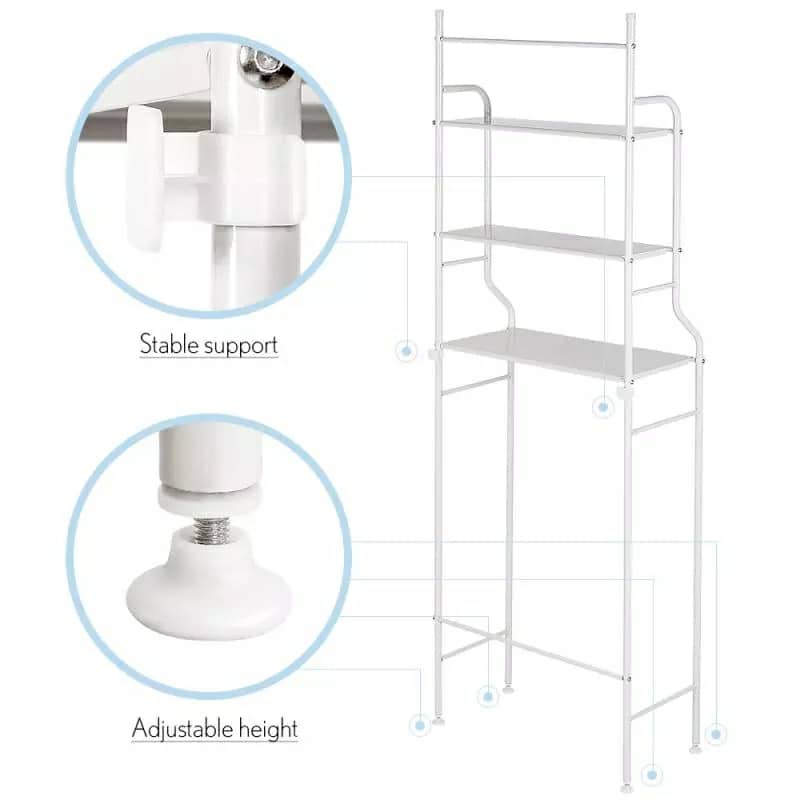 support de rangement en acier inoxydable pour salle de bain WC تنزوت