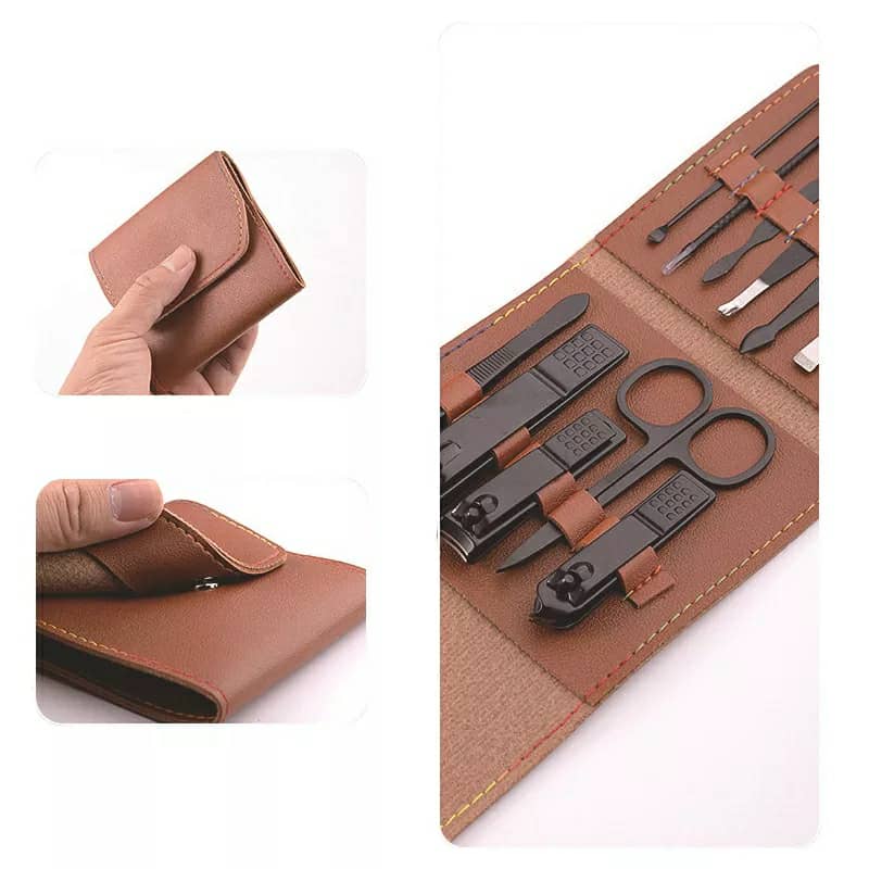Ensemble de 12 pcs coupe-ongles professionnel en acier inoxydable تنزوت