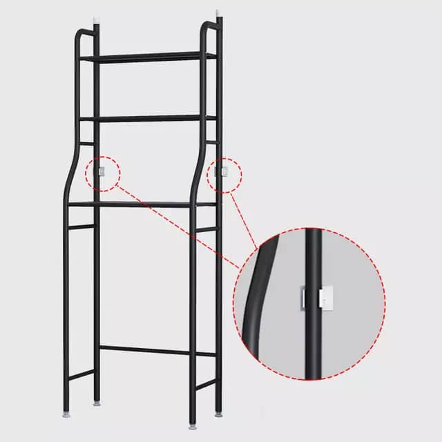 Étagère de rangement en acier inoxydable pour machine à laver تنزوت
