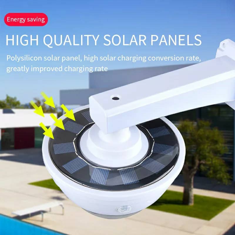 Lampe de Surveillance extérieure solaire Anti-vol, capteur de mouvement PIR à Induction humaine - تنزوت
