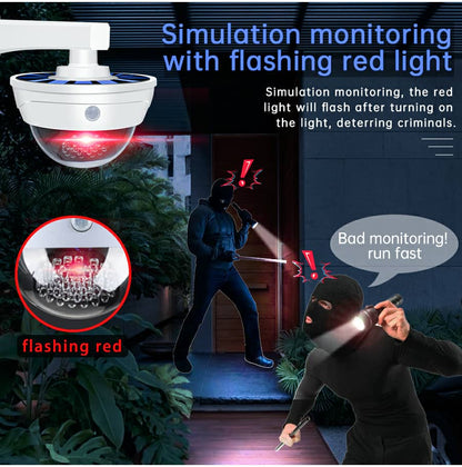 Lampe de Surveillance extérieure solaire Anti-vol, capteur de mouvement PIR à Induction humaine - تنزوت