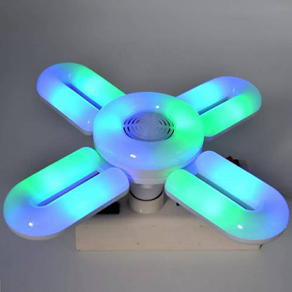 Ampoule RGB pliante haut-parleur Bluetooth, télécommande E27,48W - تنزوت