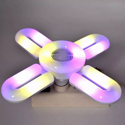 Ampoule RGB pliante haut-parleur Bluetooth, télécommande E27,48W - تنزوت