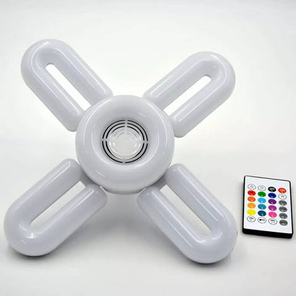 Ampoule RGB pliante haut-parleur Bluetooth, télécommande E27,48W - تنزوت