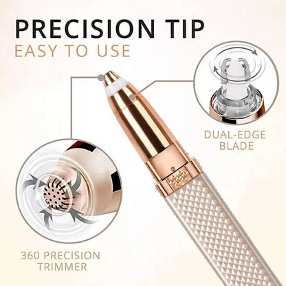 Facial Hair Remover 2 in 1 Eyebrow Trimmer تنزوت