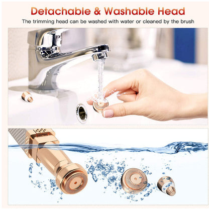 Facial Hair Remover 2 in 1 Eyebrow Trimmer تنزوت