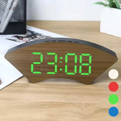 Horloge numérique miroir grand écran pour chambre à coucher - تنزوت