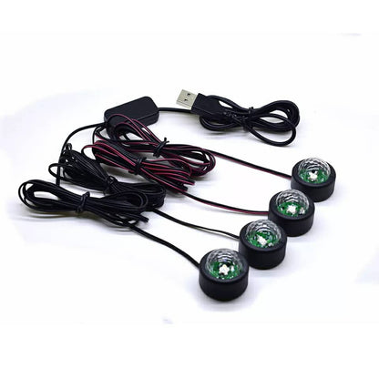 Car atmosphere Lumière RGB 4en1 USB 12V - تنزوت