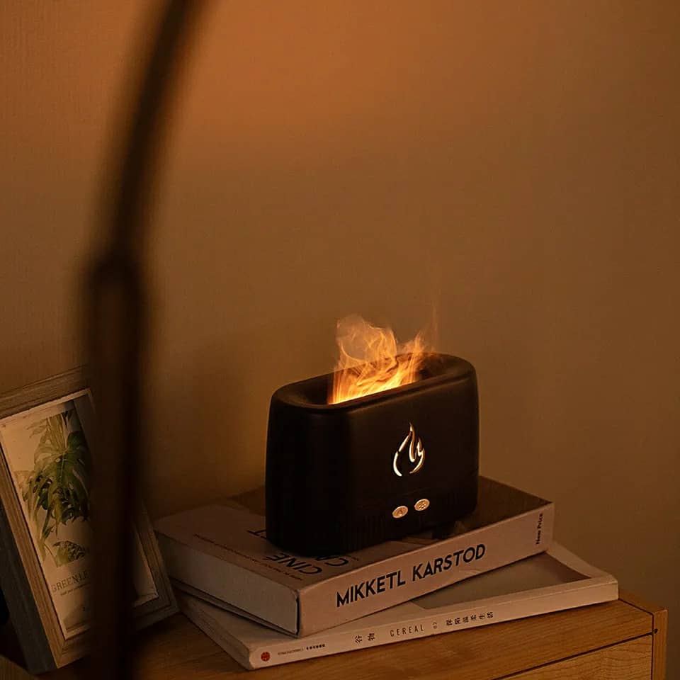 Flame Diffuseur d'huile essentielle et d'arôme pour aromathérapie - تنزوت