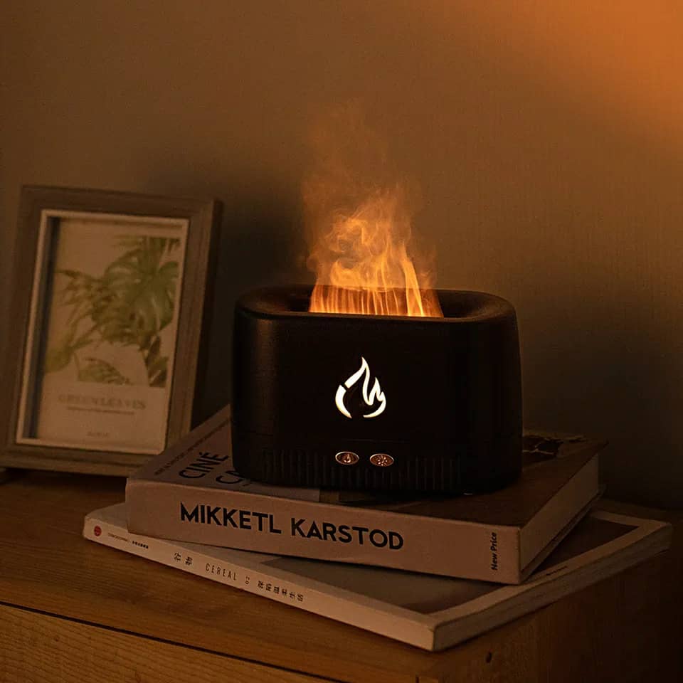 Flame Diffuseur d'huile essentielle et d'arôme pour aromathérapie - تنزوت