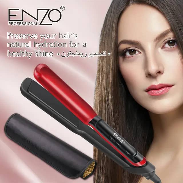 Lisseur En Céramique Avec Affichage LCD 950°F Enzo EN-3826 تنزوت