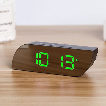 Réveil numérique intelligent horloge à affichage numérique miroir avec lumière LED - تنزوت
