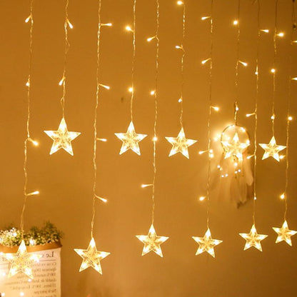 Guirlande lumineuse rideau Stars LED Imperméable 2.5/3.5M 220V - تنزوت