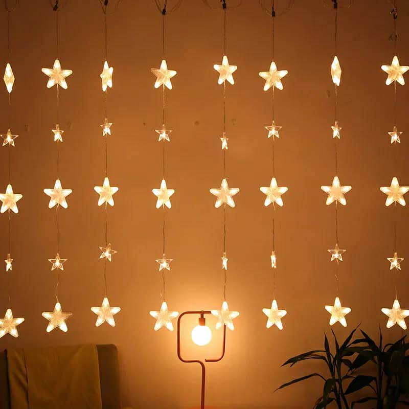 Guirlande lumineuse rideau Stars LED Imperméable 2.5/3.5M 220V - تنزوت