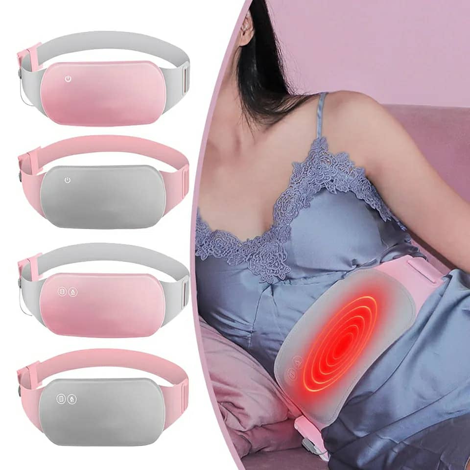Ceinture Vibromasseur chauffant pour les douleurs menstruelles حزام هزاز ساخن لتسكين آلام الدورة الشهرية تنزوت