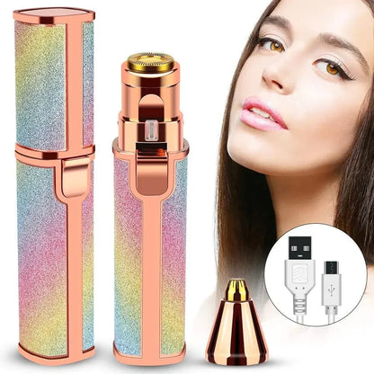 Rasoir électrique 2 en 1 pour femmes Rechargeable épilateur Facial sans douleur تنزوت