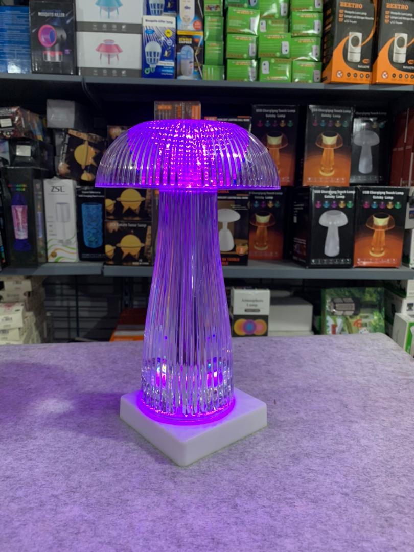 Veilleuses transparentes avec télécommande tactile en forme de champignon تنزوت