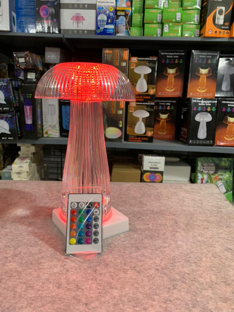 Veilleuses transparentes avec télécommande tactile en forme de champignon تنزوت