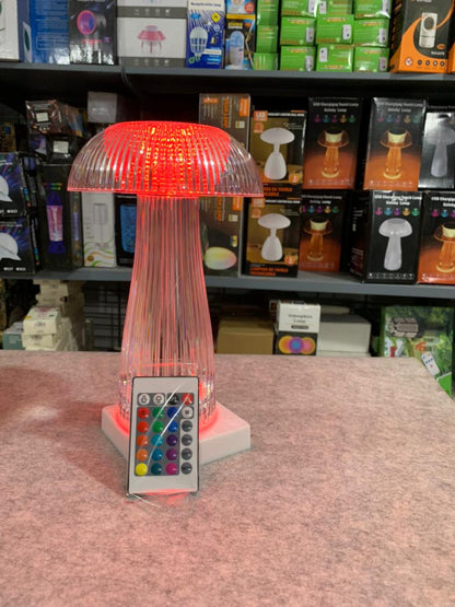 Veilleuses transparentes avec télécommande tactile en forme de champignon تنزوت