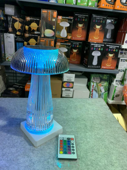 Veilleuses transparentes avec télécommande tactile en forme de champignon تنزوت
