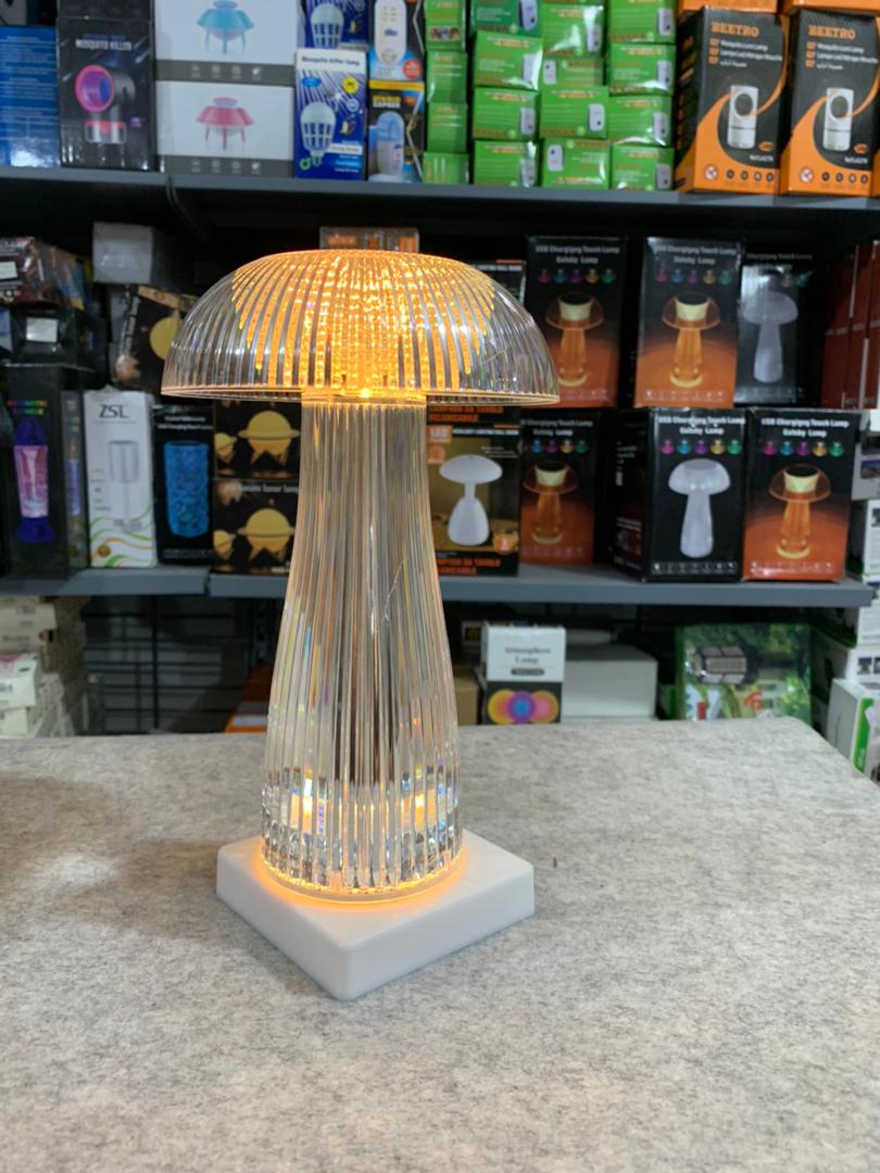 Veilleuses transparentes avec télécommande tactile en forme de champignon تنزوت