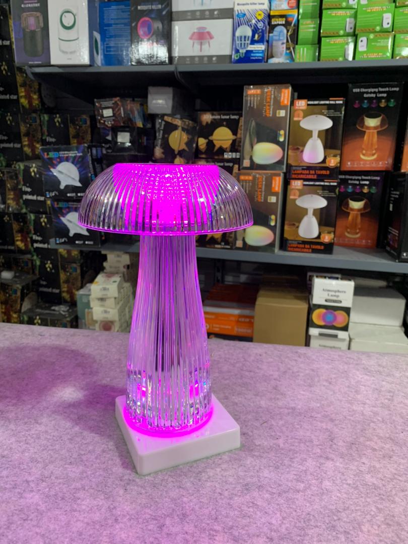 Veilleuses transparentes avec télécommande tactile en forme de champignon تنزوت