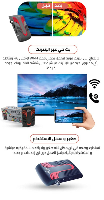 Raylan RS-66W HD Digital Satellite TV Receiver Avec Clé wifi Intégré - تنزوت