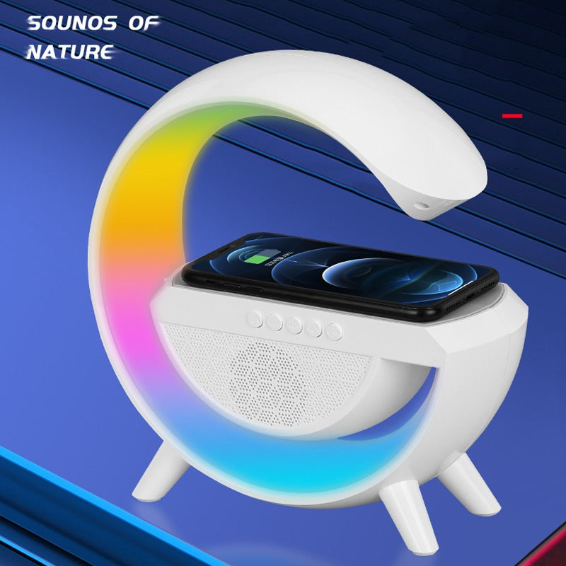 Lampe De Chevet RGB intelligente type Big G Wireless Charger / Speaker Bluetooth 5.2 HM-3201 | YN-2209 - تنزوت
