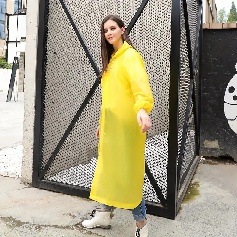Manteau imperméable à capuche transparent, léger et réfléchissant, تنزوت