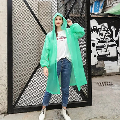Manteau imperméable à capuche transparent, léger et réfléchissant, تنزوت